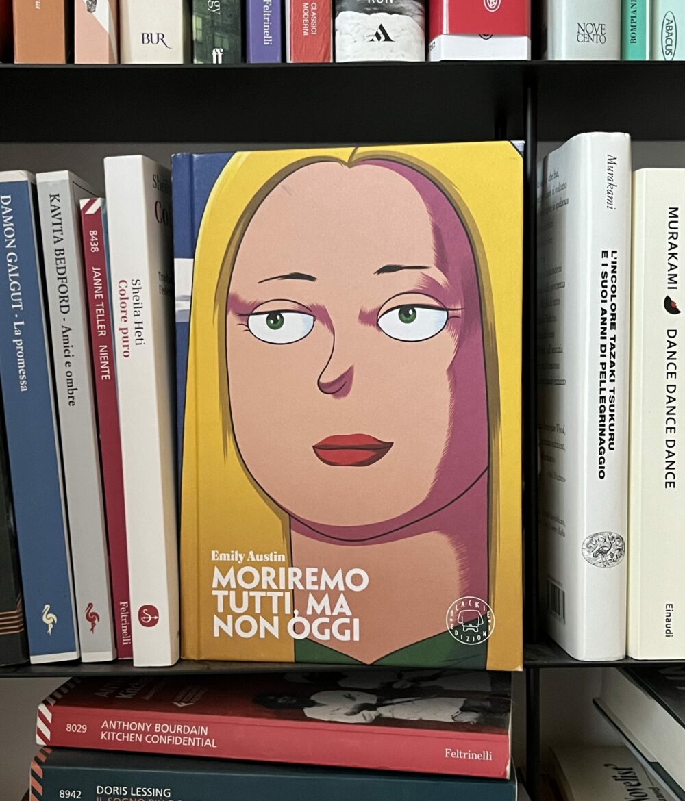copertina del romanzo: illustrazione di una donna bionda con lo sguardo triste